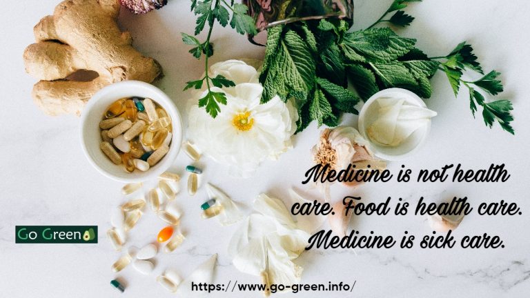 Medicine is not health care. Food is health care. Medicine is sick care.
