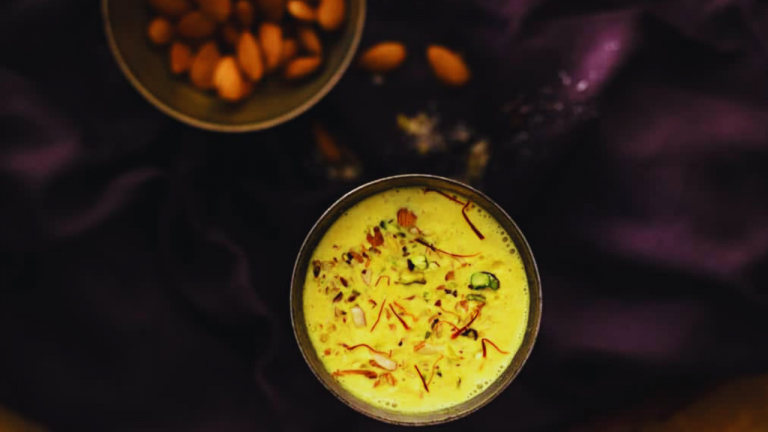Saffron Almond Elixir with Jaggery