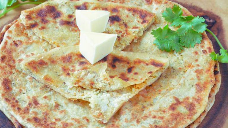 Spiced Cauliflower and Potato Stuffed Parathas