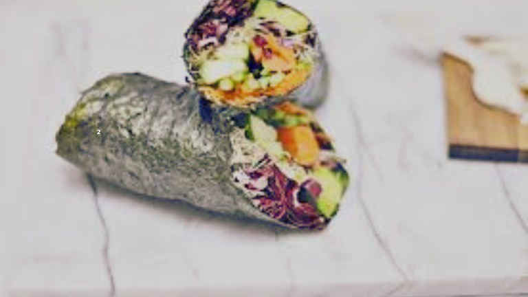 Colorful Veggie Nori Rolls with Peanut Dressing