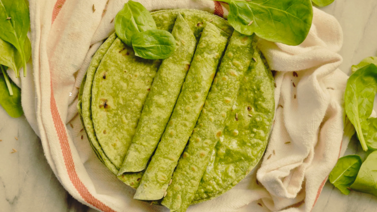 Green Power Rotis: Spinach Tofu Delight