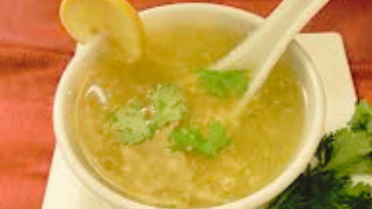 Zesty Lemon Coriander Veggie Soup