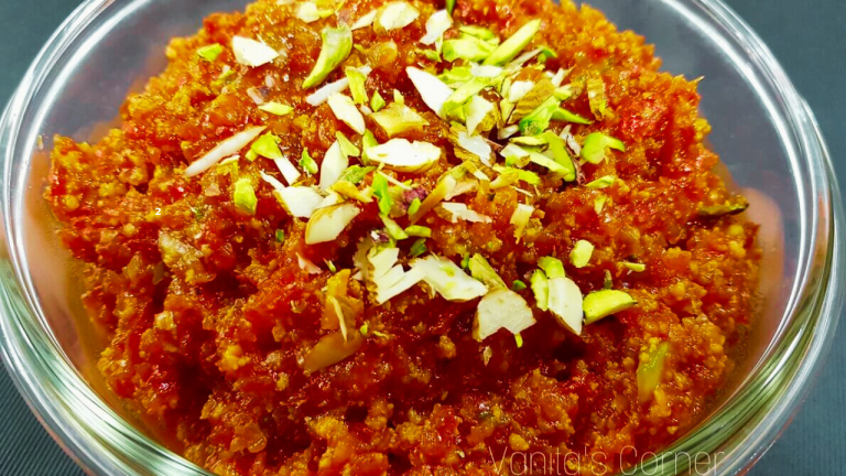 Saffron-Infused Carrot Halwa with Date Coconut Cream