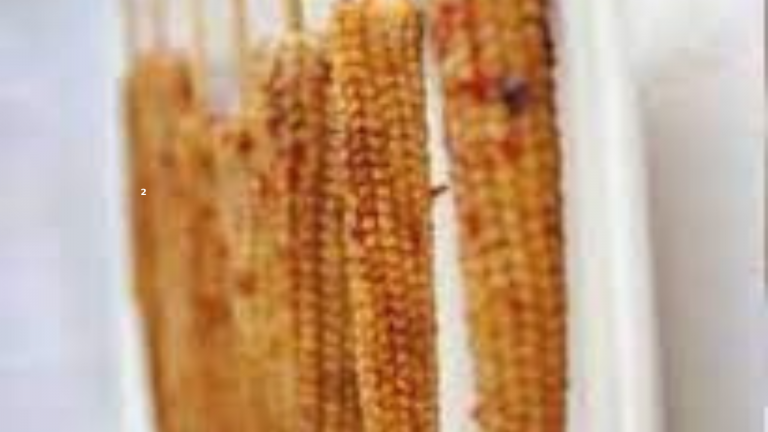 Golden Roasted Baby Corn Delight with Green Chutney