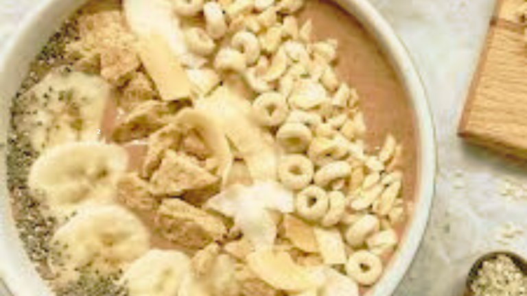 Nutty Banana Bliss Smoothie Bowl with Crunchy Granola Topping