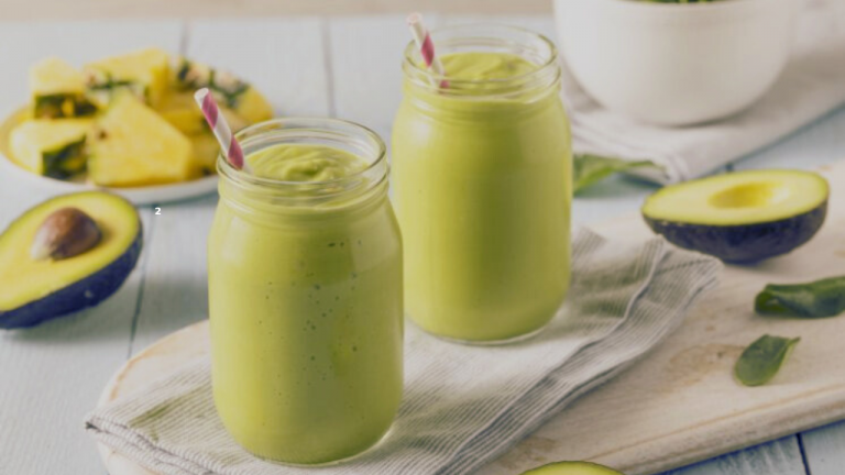 Berry Avocado Smoothie with Seed Topping