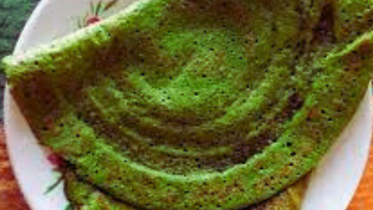 Spinach Urad Dal Dosa