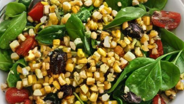 Zesty Spinach Corn Salad